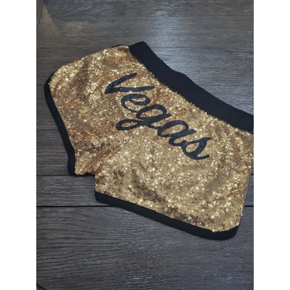 Sexy size Medium Vegas booty sequin shorts. Girls night, special time. New. Mgm